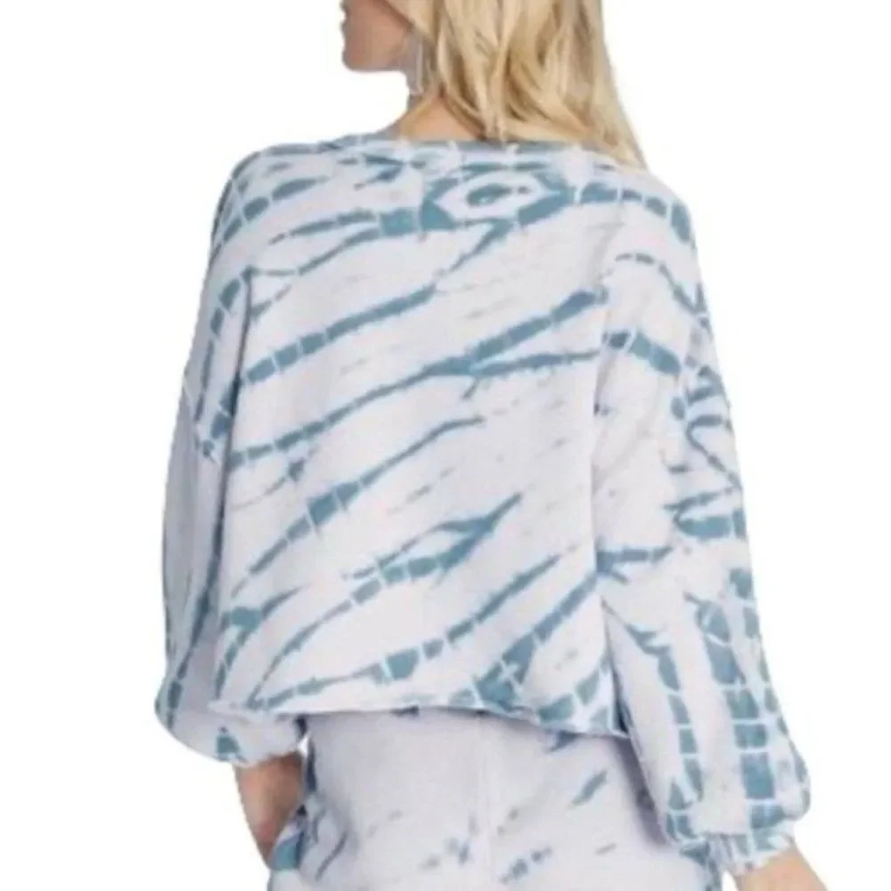Wildfox Olivia Tie Dye Pullover Sweatshirt muse spiral Dye Spring Lounge Relaxed
